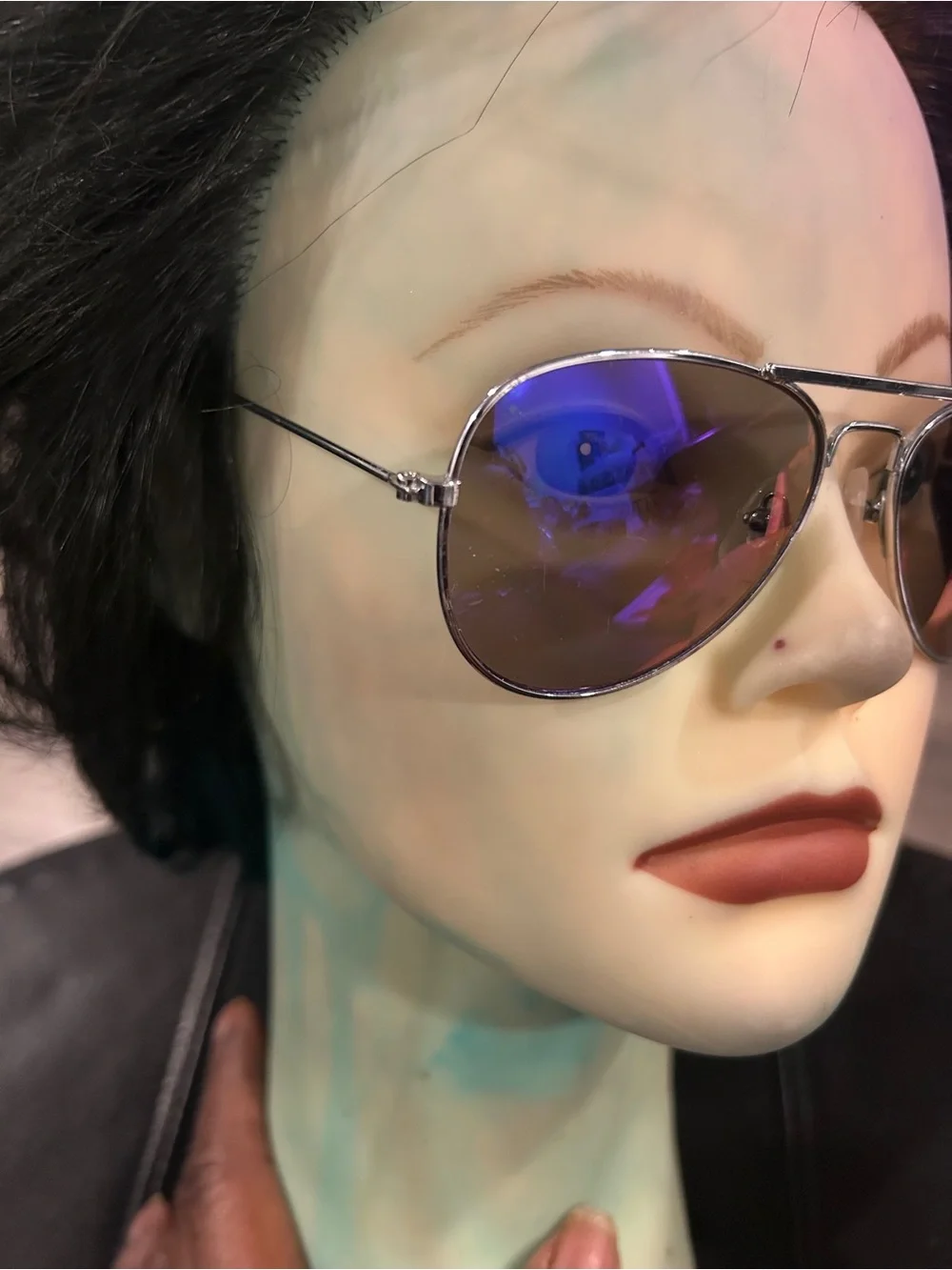 Aviator Sunglasses with Blue Mirror Lenses - Unbranded Youth size